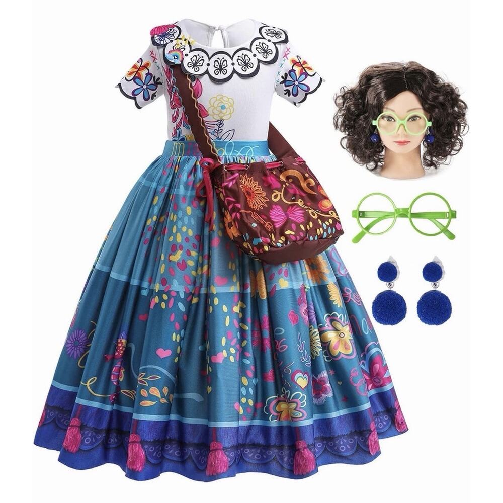 ATIMIGO Mirabel Isabella Dress Halloween Costume Sz 9-10yr